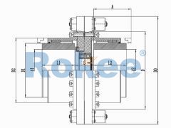 RODM Curved-tooth Gear Couplings,RODM Torsion Protection Drum Gear Coupling