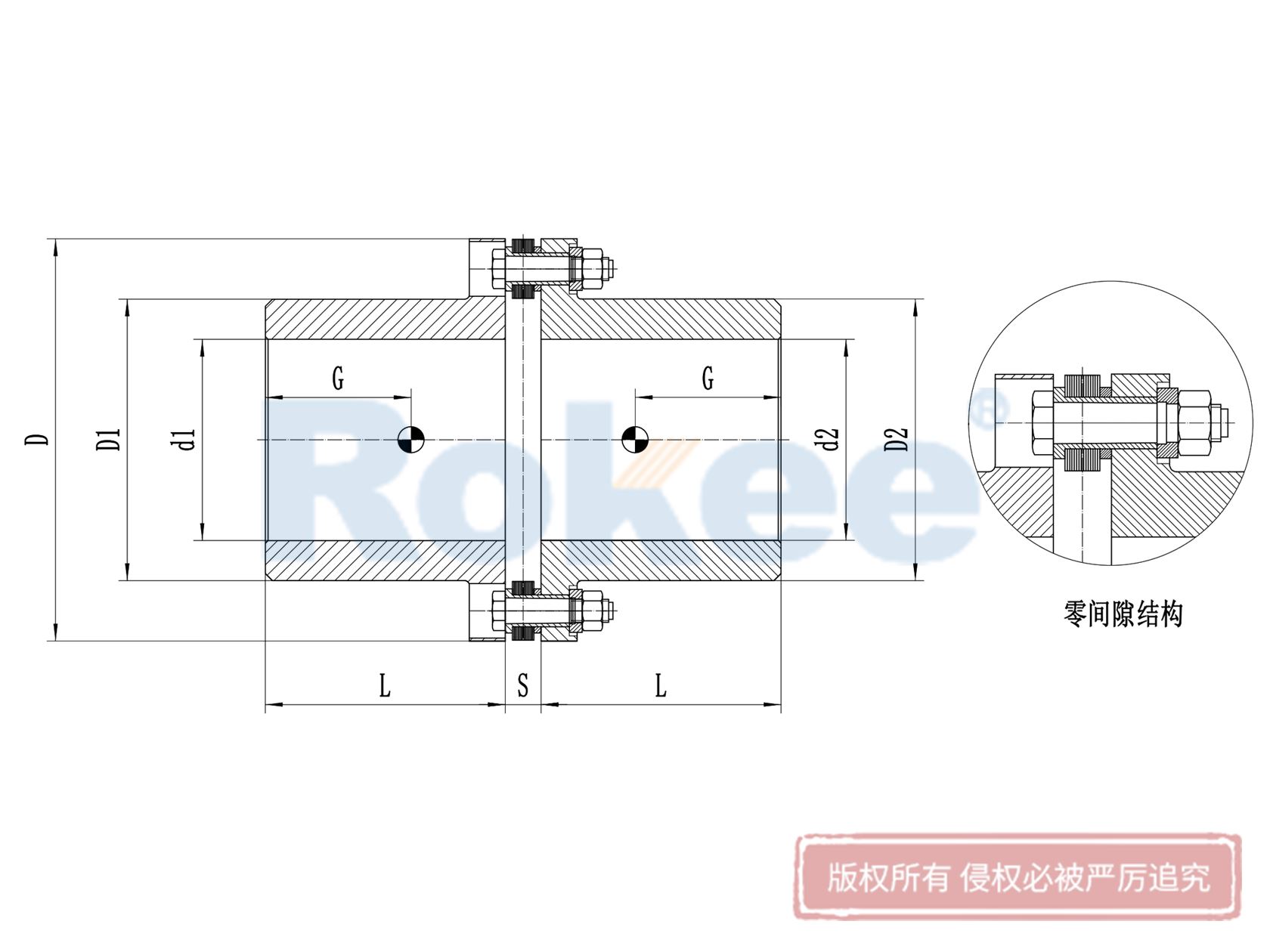 RLA標準單節金屬膜片聯軸器